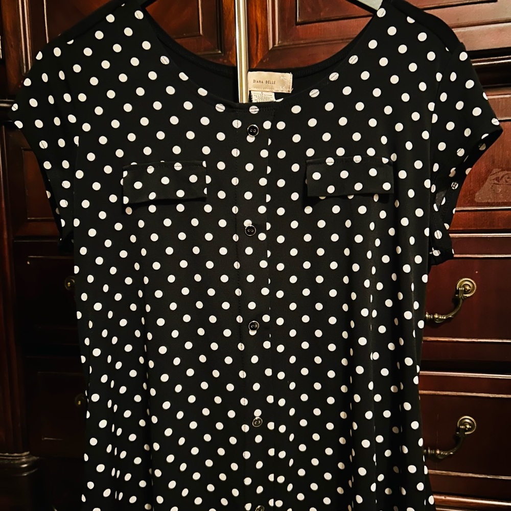 Black Polka Dot Blouse